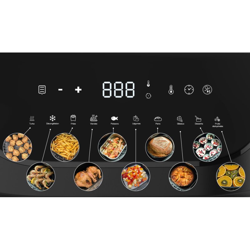 Little balance heteluchtfriteuse Crousty Light XL, zwart, 7 L, 1600 watt